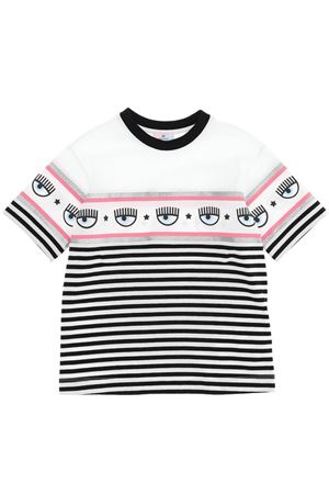 T-shirt rigata in cotone CHIARA FERRAGNI | 59961390429950